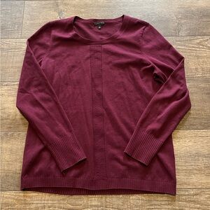 Talbots Petite Crewneck Sweater in Burgundy